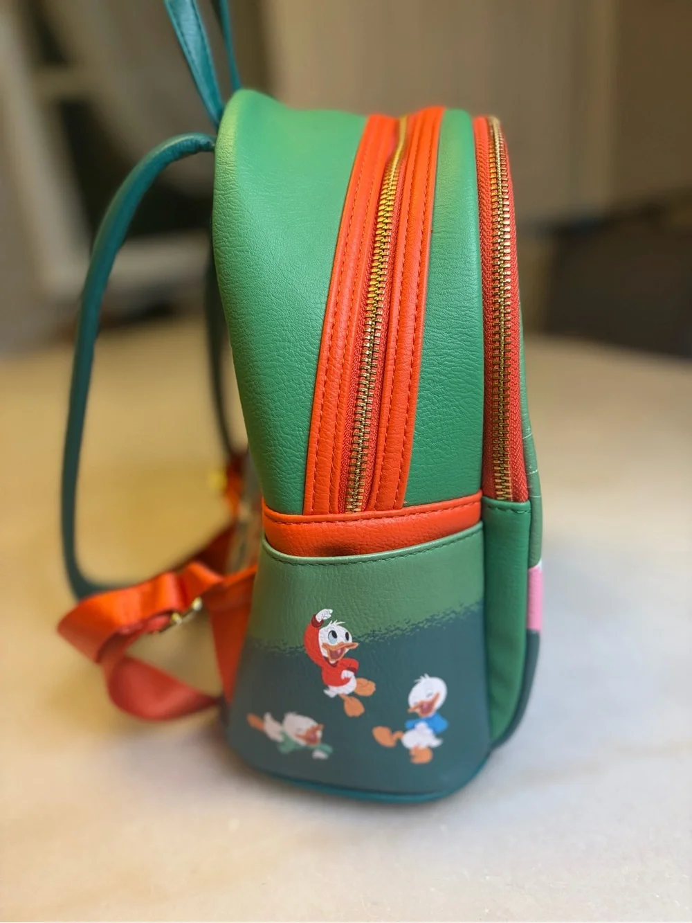 Disney Green and Orange Holiday Character Mini Backpack